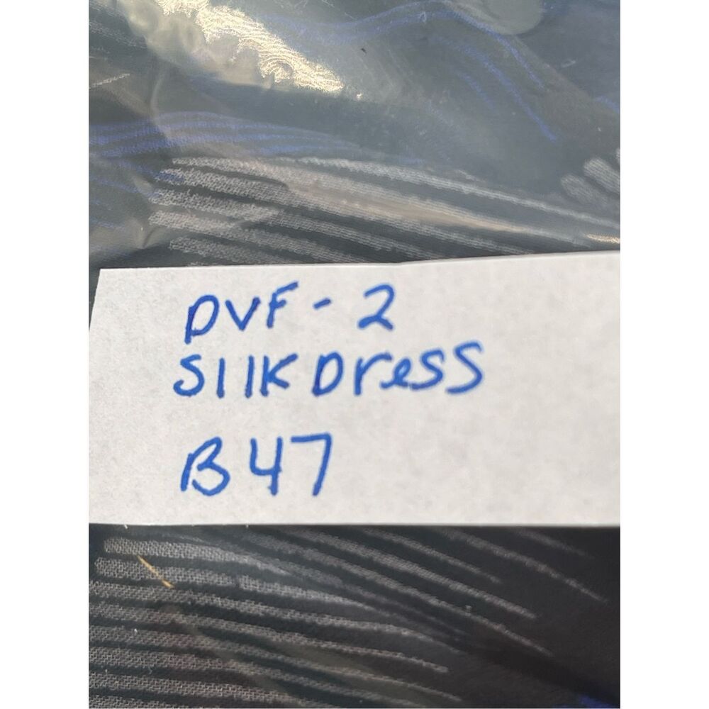 DVF Diane Von Furstenberg Silk Dress Kelley 2 Blue Mini Stretch Waist Peacock - Picture 15 of 15